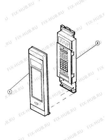 Взрыв-схема микроволновой печи Electrolux NF4900 - Схема узла Command panel 037